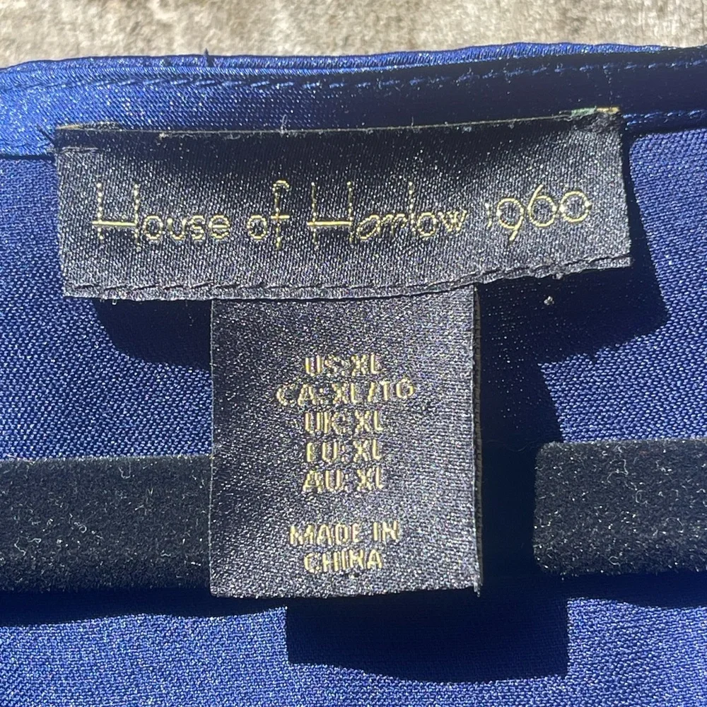 House of Harlow 1960 Blue Satin Top - Picture 6 of 10